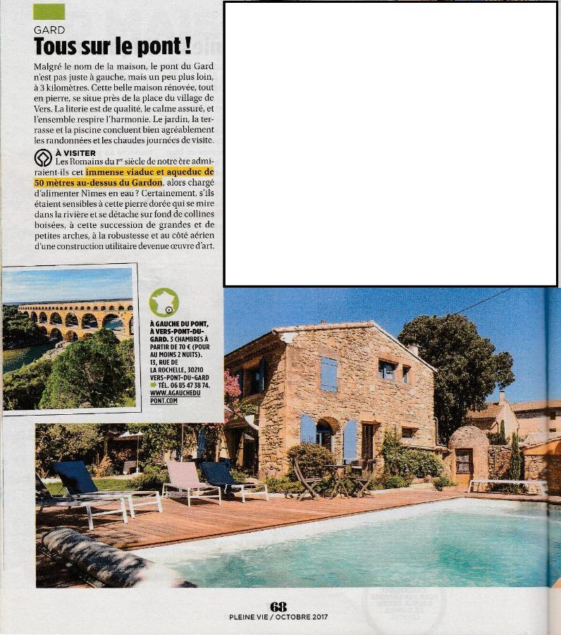 A Gauche Du Pont Hotel Vers Pont du Gard Luaran gambar